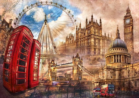 Clementoni puzzle 1500 elementów vintage london