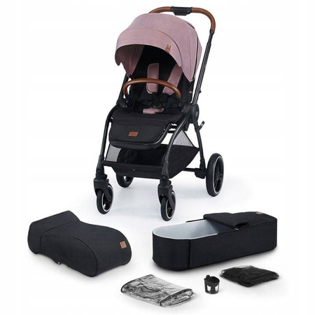 Kinderkraft wózek spacerowy 2w1 evolution cocoon mauvelous pink 914678