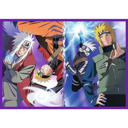 Puzzle Trefl 4x250 Przygody Naruto Uzumaki 133394
