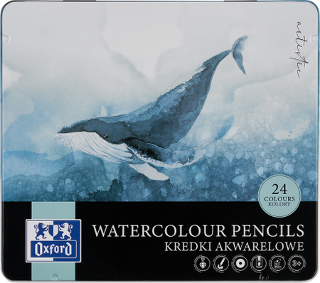 Kredki akwarelowe Oxford 24kol metal box 239773