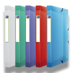 Teczka z gumką Oxford szeroka 24x32 25mm 2LIFE PP mix 199325