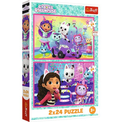Puzzle Trefl 2x24 Zabawy z Gabby 344332