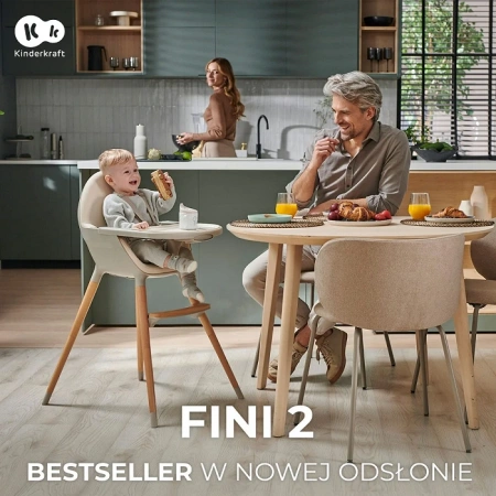 Kinderkraft Fini 2 Beige Krzesełko do karmienia 924493