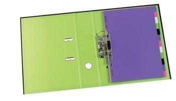 Oxford my colour segregator a4 - dźwigniowy - grzbiet 8cm - folia polipropylenowa po obu stronach okładki - miks biało: oliwkowy / różowy / fioletowy