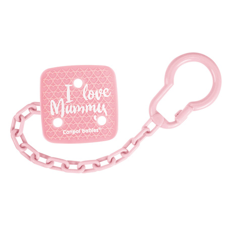 Canpol łańcuszek do smoczka i love mummy 024349