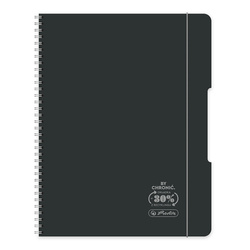 Herlitz Kołozeszyt A4 80k krata 70g 2 spirale Eco PP czarny 500288