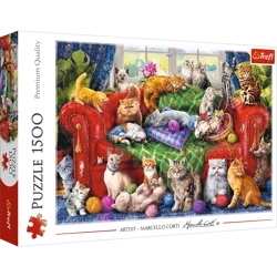 Puzzle Trefl 1500 Kociaki na sofie 261981