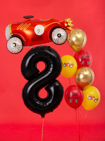 BALON FOLIOWY CYFRA 8 CZARNY 86CM 166509