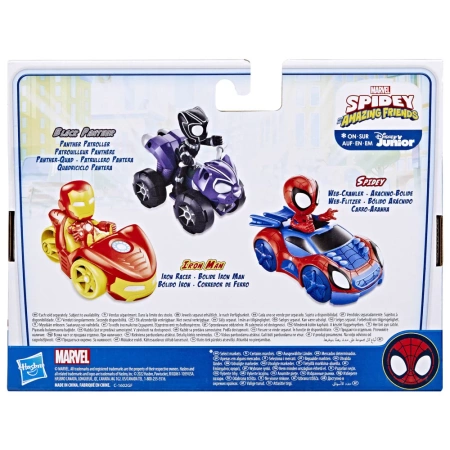 Marvel F1459/F1943 Spidey i przyjaciele Czarna Pantera z pojazdem Figurka 10 cm 974962