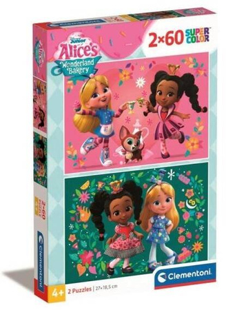 Clementoni Puzzle 2x60el Super Kolor Alice's Wonder 248148