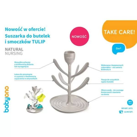 Babyono uniwersalna suszarka do butelek i smoczków tulipan 409428