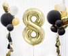 Balon foliowy B&C cyfra 8 szampańska 85 cm AA 189254