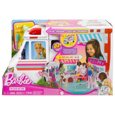 Barbie HKT79 Karetka Mobilna klinika światło dźwięk 108022