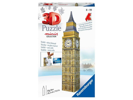 Puzzle Ravensburger 3D 54el mini Budynki Big Ben 112463