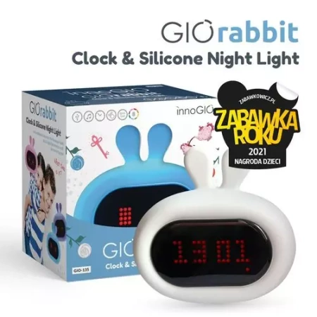 Innogio Silikonowa lampka nocna z zegarem 816423