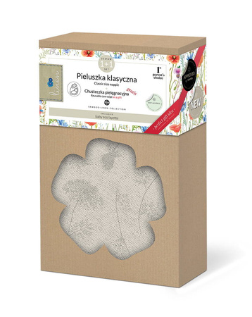 Texpol pieluszka kolorowo tkana bambusowo-lniana żakard 75x75 170g Linen dziki koper gat1 051450