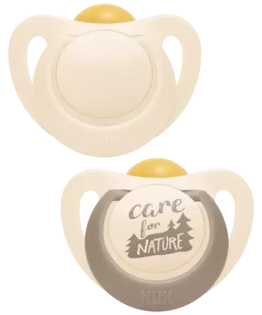 Nuk Smoczek uspokajający lateksowy 6-18 m-cy For Nature 2szt. 411505