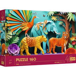 Puzzle Trefl 160 40-lecie Trefl Paper Art Dżungla 400519