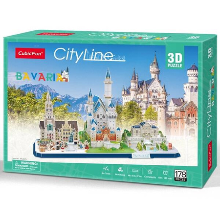 CubicFun Puzzle 3D City Line Bavaria 202675
