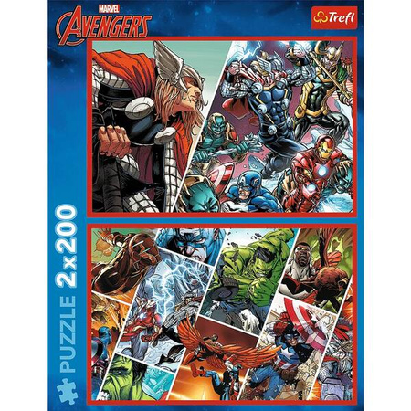 Puzzle Trefl 2x200 Obrońcy świata Marvel 133189