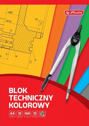 Herlitz Blok techniczny A4 kolor 10k 160g 583656