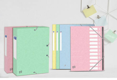 Teczka z gumką Oxford A4 Top File Karton pastel 412462