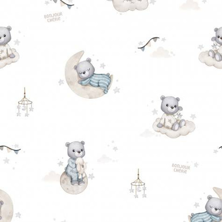 Kocyk Sredniaka  Misie z minky dapple grey rozmiar 75x100 cm 422191