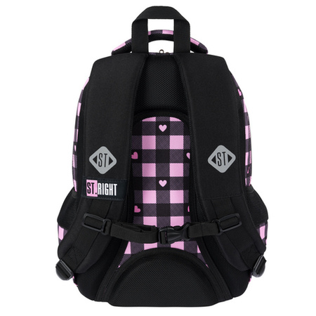 PLECAK 3-KOMOROWY STRIGHT BP-26 PINK CHECKERED 680373