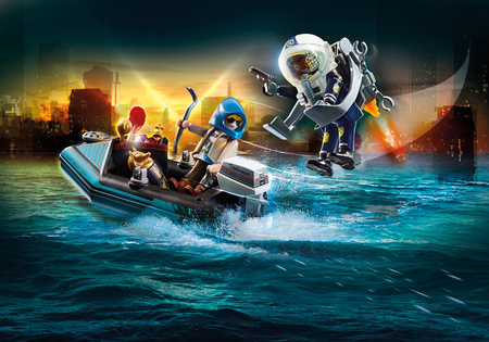 Playmobil 70782 policyjny plecak odrzutowy: aresztowanie złodzieja sztuki