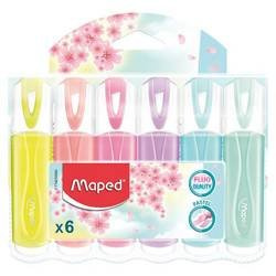 Zakreślacz maped 6kol pastel peps 425589