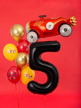 BALON FOLIOWY CYFRA 5 CZARNY 86CM 166387