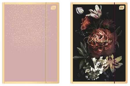 TECZKA Z GUMKĄ A4+ SATIN GOLD BLOSSOM 292919