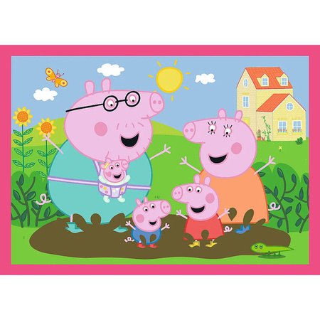 Puzzle Trefl 4w1 Peppa uwielbia przygody 346725