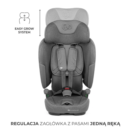 Kinderkraft FIX2GO i-Size 76-150 cm Grey 925872 Fotelik Samochodowy 