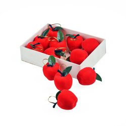 Jabłuszka flokowane 12szt 223429