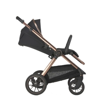 Espiro Code 10 clever black Wózek 2w1 z gondolą składaną na płasko a spacerówka automatycznie