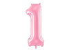 Balon foliowy cyfra 1 różowy 86cm 794955