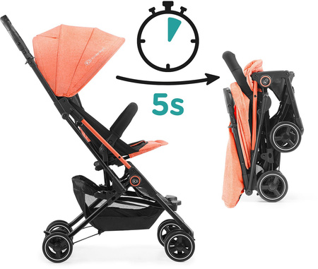 Kinderkraft wózek spacerowy mini dot coral