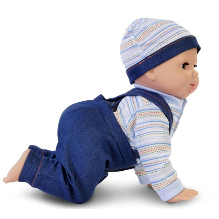 Lalka Natalia bobas raczkujący 32cm niebieski 121630