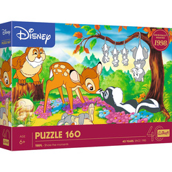 Puzzle Trefl 160 40-lecie Trefl Bambi i leśni przyjaciele Disney 400540