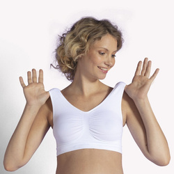 Carriwell Biustonosz Bezszwowy Ciążowy/Sportowy Biały S 620471