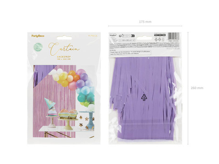 Kurtyna Party jasny fiolet 100x200cm 072367