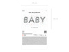 BALON FOLIOWY BABY 262x86cm SREBRNY 114470