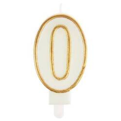 Świeczka cyferka nr 0 złota 220040