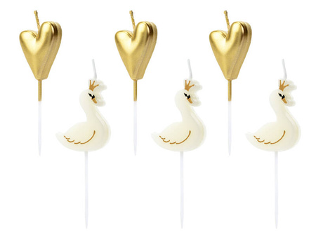 Świeczki urodzinowe Lovely Swan mix 3,5-4cm 116535
