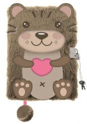 PAMIĘTNIK Z KŁÓDKĄ 3D WŁOCHACZ A5 96K MY LITTLE FRIEND OTTER 669491