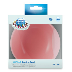 Canpol silikonowa miseczka z przysawką 300 ml róż 852426