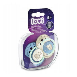 Lovi Smoczek silikonowy dynamiczny 18+m 2szt Night&Day Boy 874497