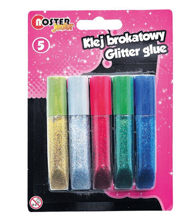 Klej brokatowy noster 5szt  6ml 244475