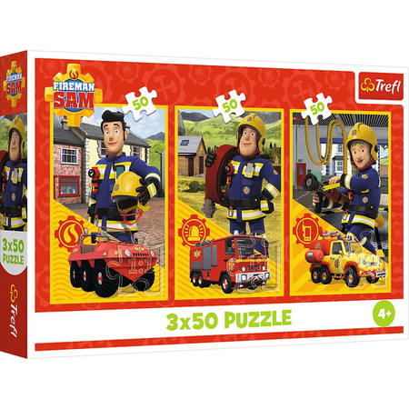 Puzzle Trefl 3x50 Ekipa z remizy Strażak Sam 348804